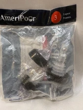 AmeriPour 3-PACK Liquor Pourers Clear Spout and Tail NEW