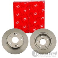 2X TRW Bremsscheiben 260Mm Voll Hinten Passend FÜR Honda Civic | DF4837