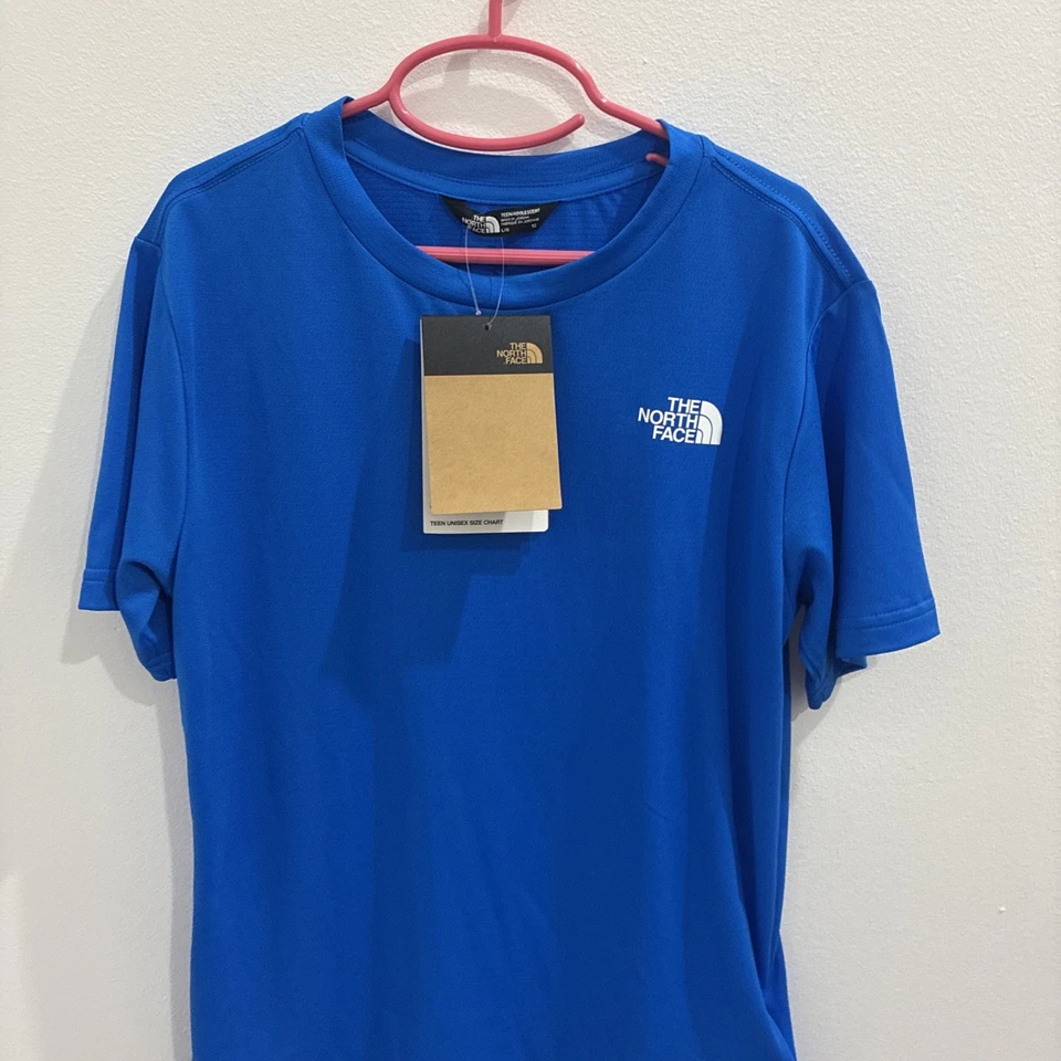 NWT The North Face Teen 24/7 FlashDry T-Shirt Blue Boys Size L(12) Hero Blue - Image 2 of 4