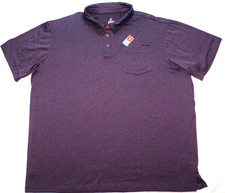 Domino's Pizza Employee Uniform Polo Shirt, Blue, Men's 2XL XXL
