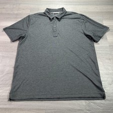Travis Mathew Polo Shirt Mens XL Gray Solid Pima Cotton Golf Casual Performance