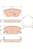 1 X Bremsbelagsatz BremsbeläGe TRW GDB1782 FüR Opel