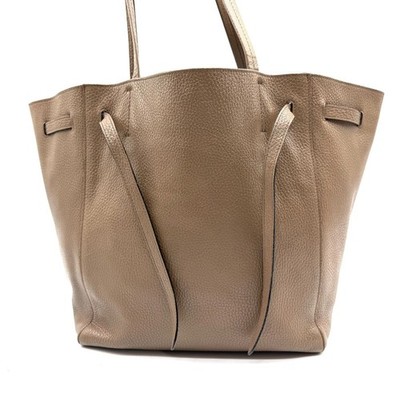 CELINE Cabas Phantom Leder Tasche Beige Khaki Schultertasche Gebraucht