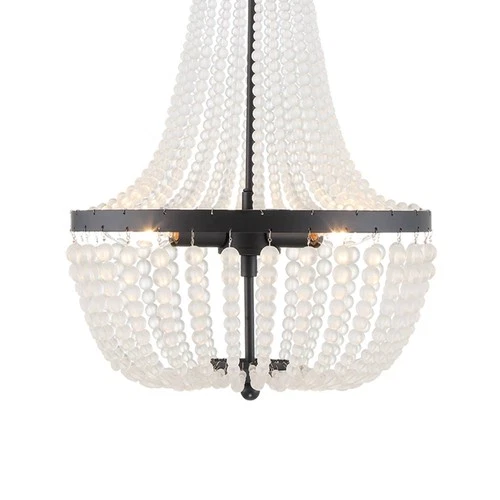 Crystorama Rylee 14" Wide Matte Black 3-Light Crystal Chandelier - Picture 5 of 8