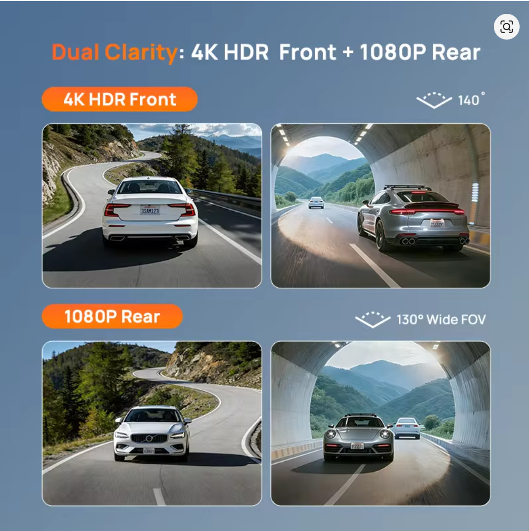 70mai A810Lite 2 Channel 4k UHD Dash Cam SET + Rear Cam + Hardwire Kit — image 6