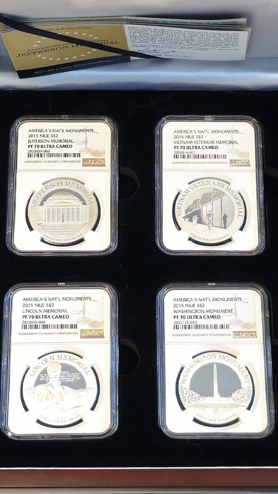2015 America's National Monuments NGC PF70 Ultra Cam .999 Silver 1oz 4 COIN SET - Image 4 of 4