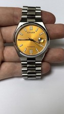 Citizen Tsuyosa Automatic 40mm Yellow Dial SS Bracelet Date Exhb 5 BAR 8210