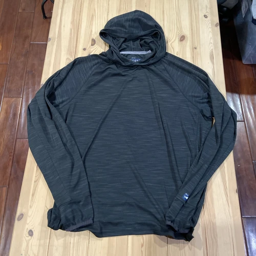 UNDERCOVER Felpa con cappuccio Cova UPF 50 uomo XL sottocoperta grigia manica lunga outdoor cotone