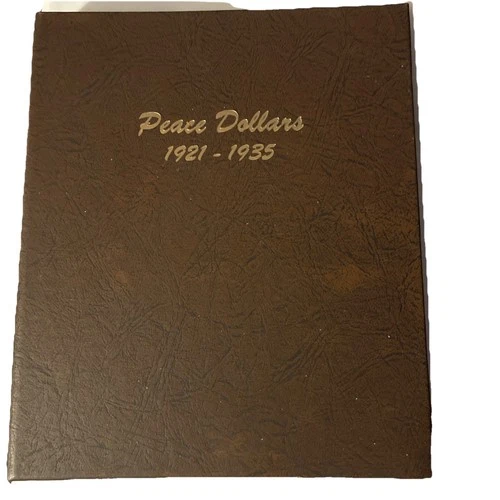 Complete 24-Coin Set of Silver Peace Dollars 1921-1935 in Dansco Album E161