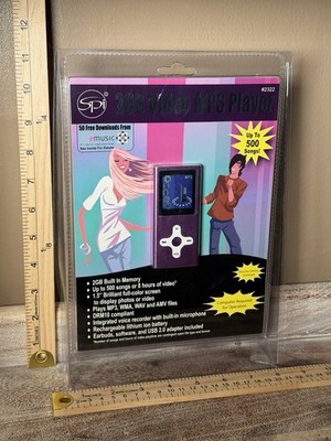 SPI 2 GB Video MP3 Player #2322 Holds up to 500 Songs or 8 hrs. of Video NOS NIP