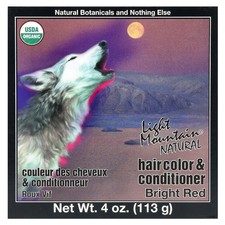 Natural Hair Color  Conditioner, Bright Red, 4 oz 113 g 