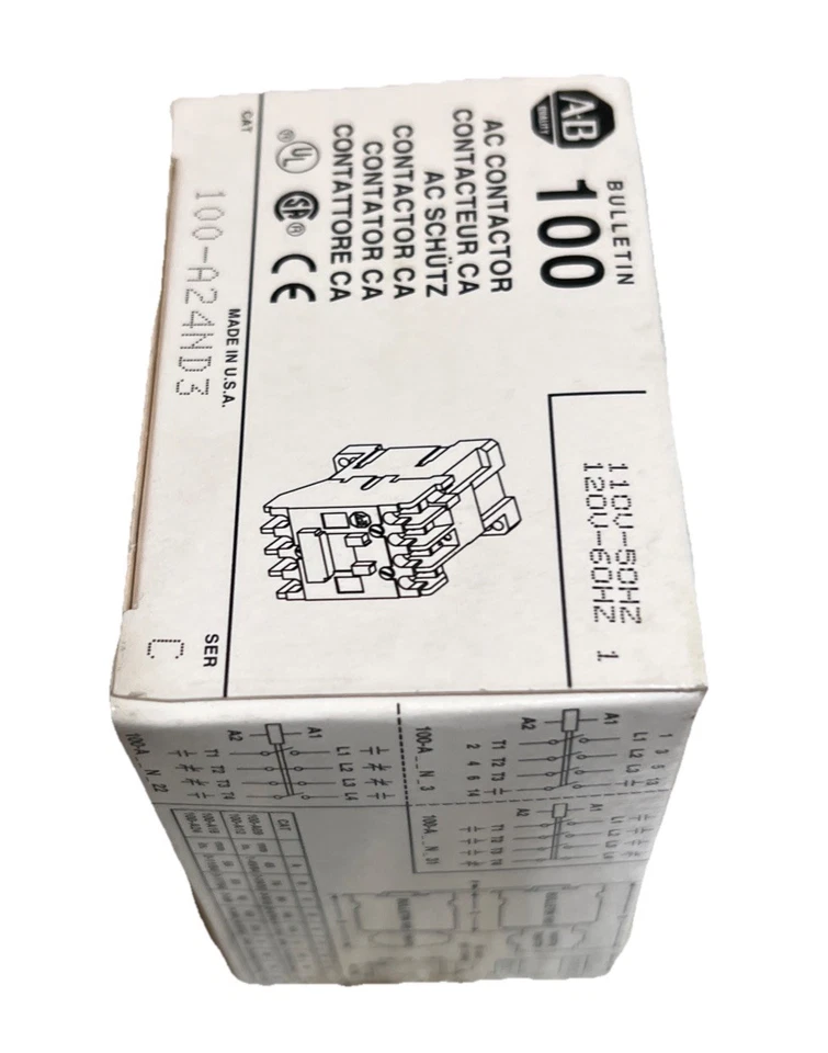 Allen Bradley 100-A24ND3 / 100A24ND3 SER-C Made In USA Brand New In Box - Image 3 of 4