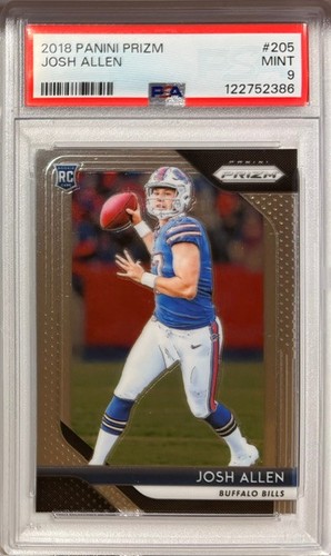 JOSH ALLEN PSA 9 2018 PRIZM ROOKIE NO. 205
