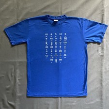 Burmese Myanmar Language Alphabet T Shirt Mens Large Blue Travel Souveni