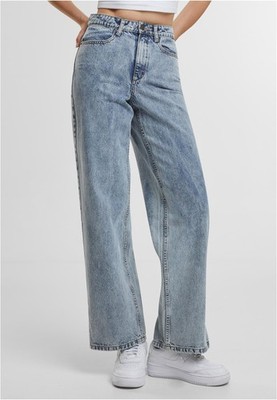 Ladies Wide Leg Slit Denim Damen Jeans  | Urban Classics | TB6110