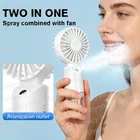Portable Handheld Mist Fan 3 Speeds Cooling Fan Rechargeable Mini Fan Hand Fan