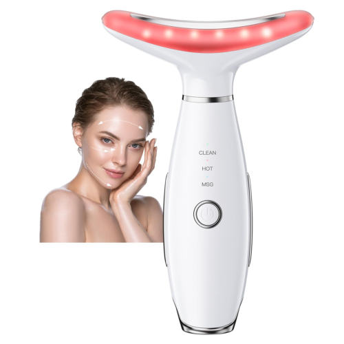 Neck & Face Massager, Portable 3-Mode Face Sculpting Tool for Skin Care White