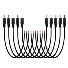 	Male Dc 2.1Mm X 5.5Mm Wire Power Pigtails Adapter Barrel Plug Socket Cab	