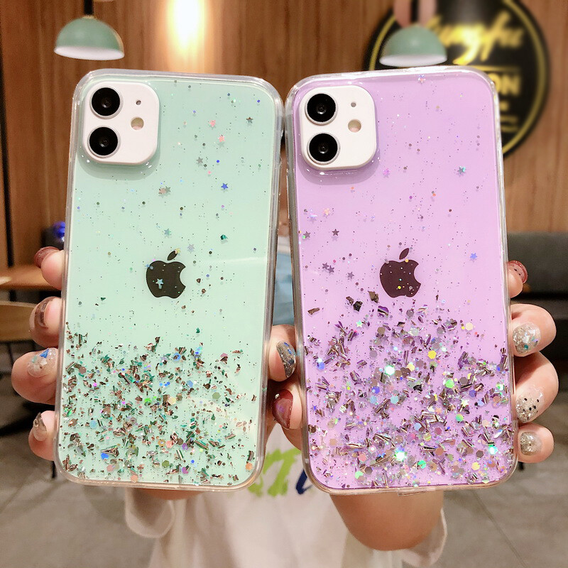Bling Glitter Slim Silicone Case Cover For iPhone 17 16 15 14 13