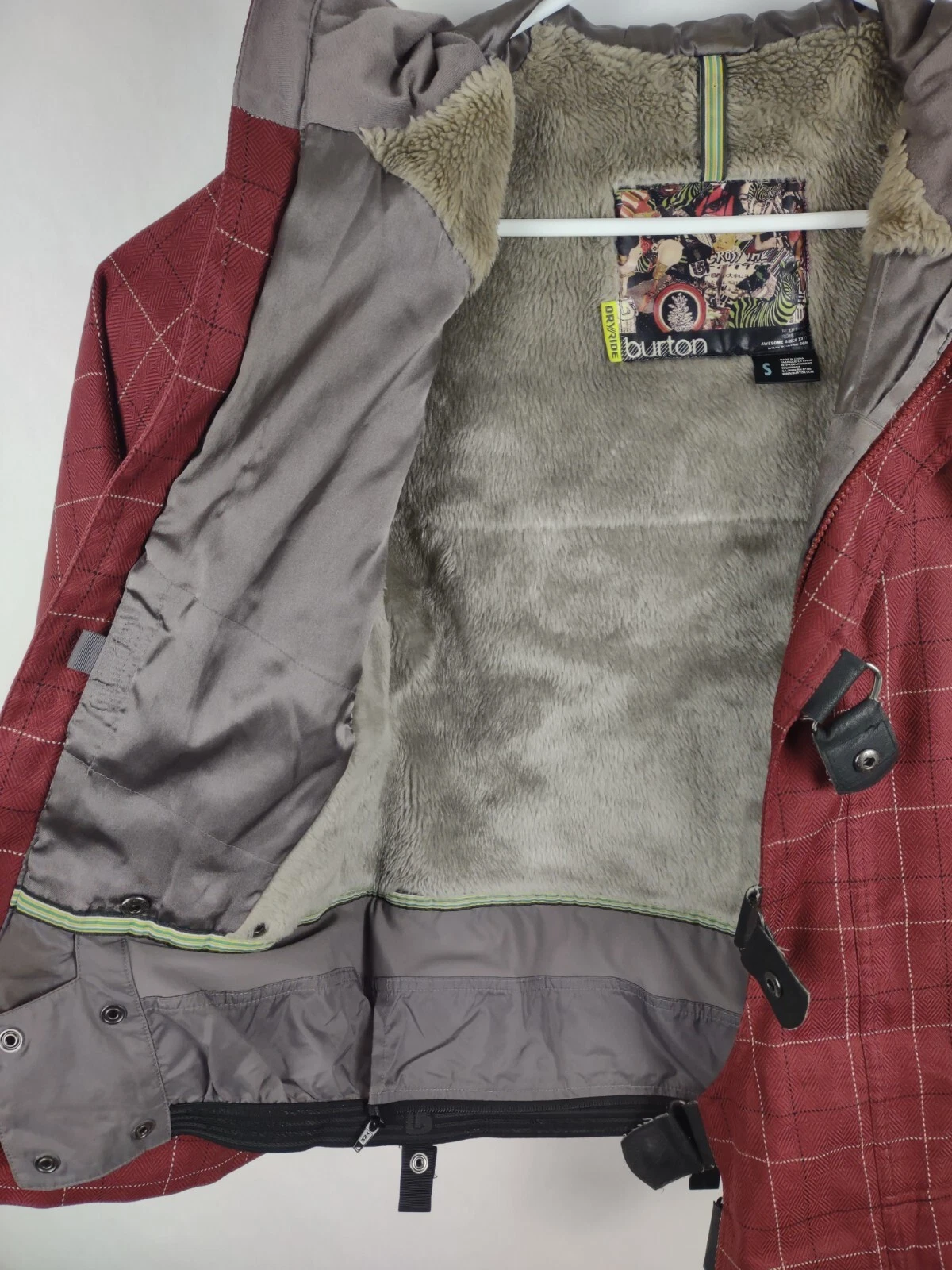 burton dry-ride dream plaid eu jacket