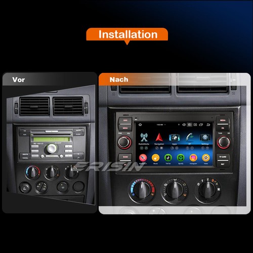 64GB Android 14 DAB+ Autoradio GPS CarPlay Ford Focus C/S-Max Kuga Fiesta Galaxy - Bild 3 von 24