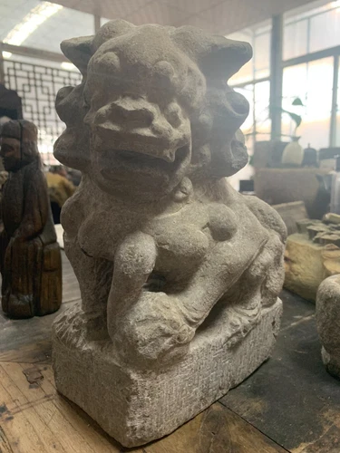 7th C stone lion | China 7th C stone lion | treasure stone lion - Picture 2 of 6