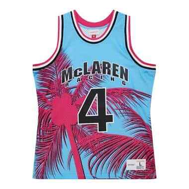 Camiseta deportiva de baloncesto Lando Norris Mitchell & Ness de McLaren Racing F1 Miami GP - Imagen 1 de 22