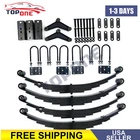 For 7000lbs Tandem Trailer Axle Suspension Kit 6 Leaf Springs/U-bolt/Hanger Kit