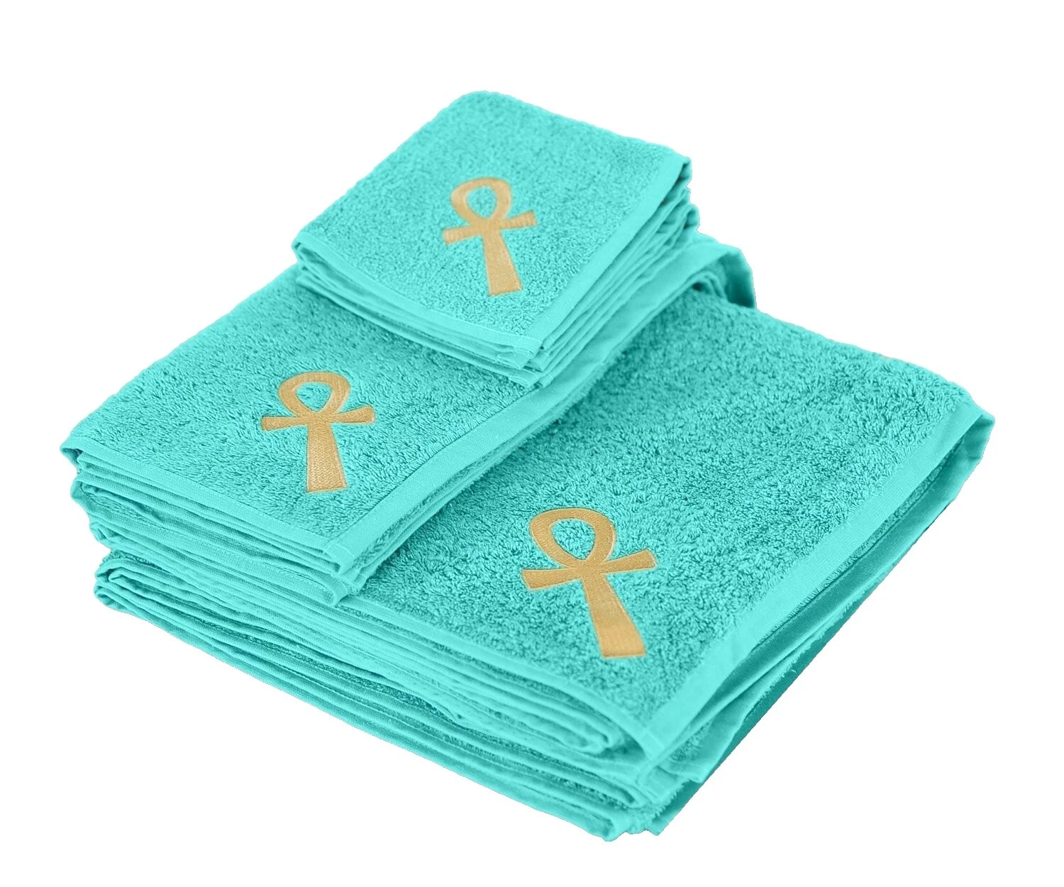 Egyptian Cotton Embroidered Bath Towel Sets