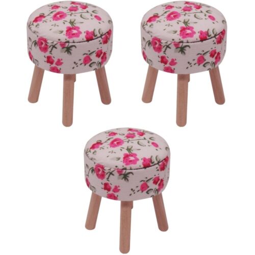 3 count fabric living room stool made of miniature furniture children's stool - Picture 1 of 12