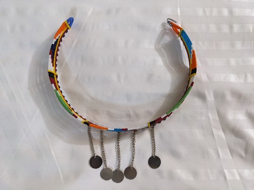 Handmade handcrafted African Maasai ethnic boho beaded neckband necklace - Picture 27 of 27