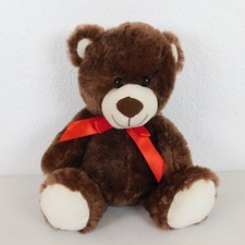 Dan Dee Brown Teddy Bear Plush Red Bow Stuffed Animal Soft Toy Collectors Choice