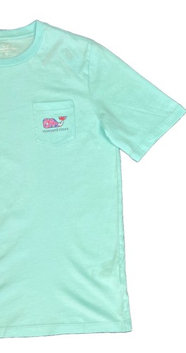 Vineyard Vines Youth's Blue Island Paradise T-Shirt Paisley Floral Whale (S01) - Picture 5 of 12