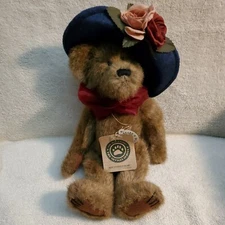 Vintage Boyds Bears Aunt Yvonne Dubeary 13 in Brown w Hat Scarf Jointed 85-99