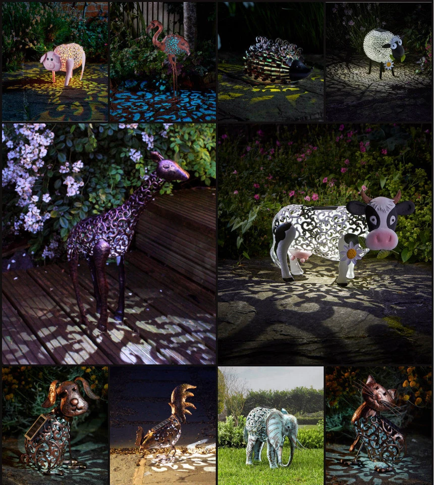 Solar Garden Ornaments Outdoor Decor Light Up Animal Statues LED Figures Sheep - Image 2 of 4