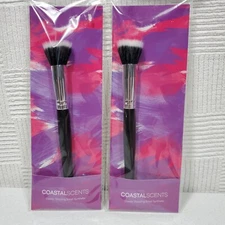 Lot of 2 Coastal Scents Classic Stippling Small Synthetic Eyeshadow Makeup Brush