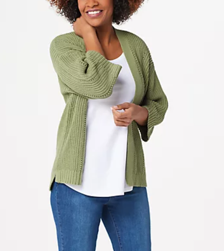 Stitch Kimono Cardigan Sweater 