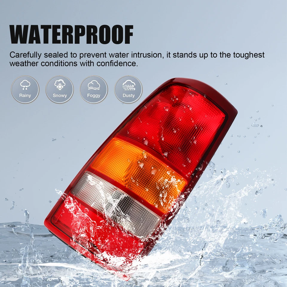 Tail Lights Pair Rear Set For 1999-03 Chevrolet Silverado 1500 2500 GMC Sierra - Image 3 of 4