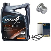 MotoröL Set 5W40 5 Liter + ÖLfilter + Schraube FüR Audi Skoda Octavia VW Passat