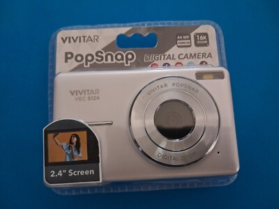 NEW - Vivitar Popsnap Digital Camera 1080 HD 44MP  16X Zoom White - Free ShipN!