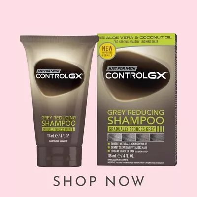 Just For Men Control GX Grey Reducing Shampoo For Hair Coconut Oil & Aloe Vera.