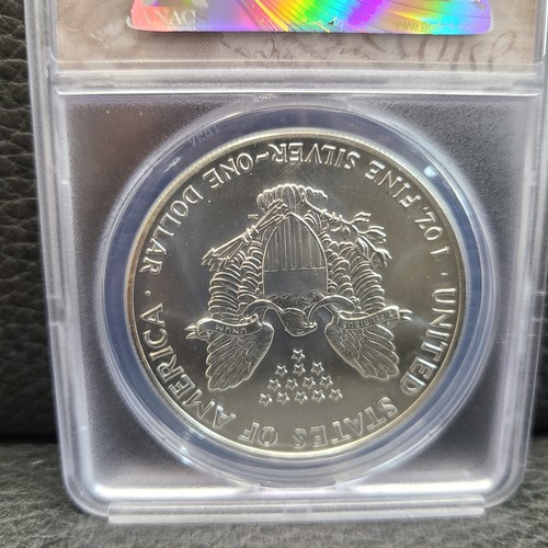 1987 $1 American Silver Eagle ANACS MS 70 - Picture 4 of 4