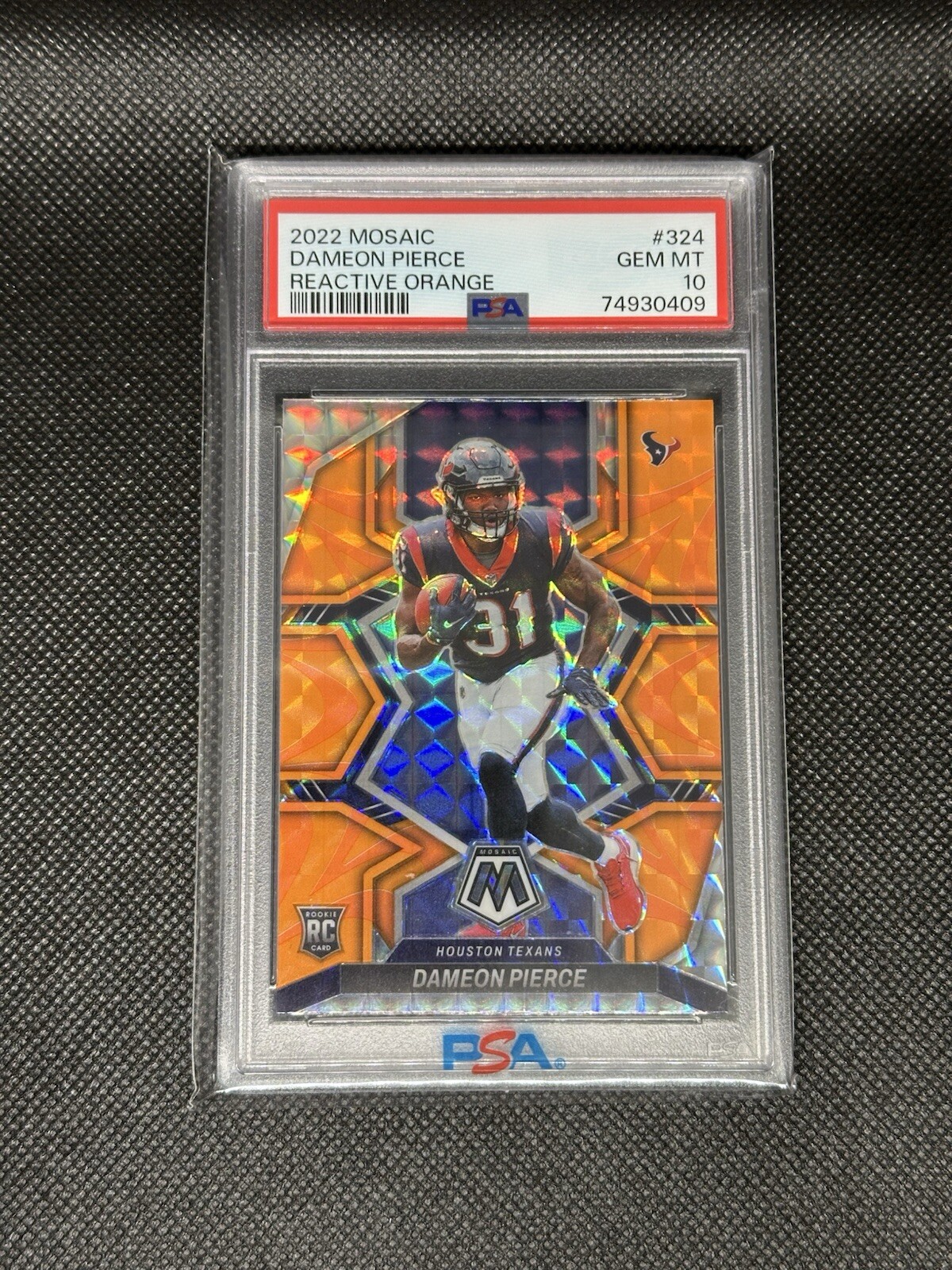 Dameon Pierce Panini Mosaic #324 Reactive Orange