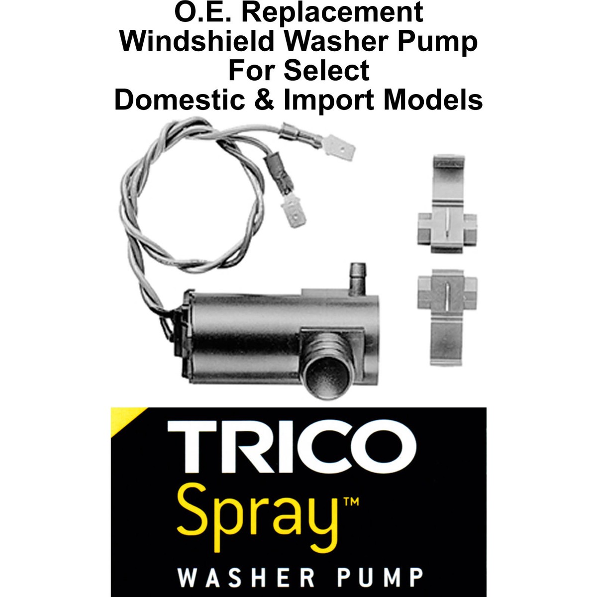 Trico 11-510 Universal Windshield Washer Pump - Replacement Spray Pump For Vehicles