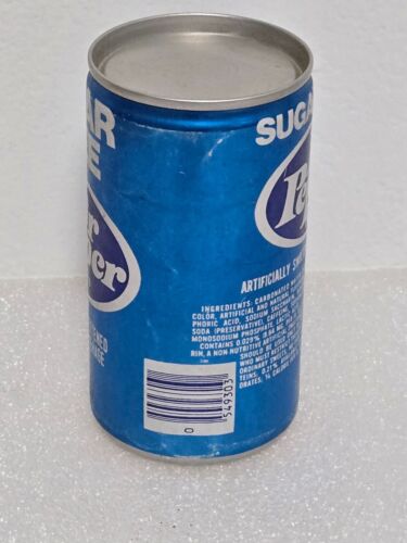 Vintage Sealed Empty Sugar Free Dr. Pepper Soda Pop Can - Imagen 2 de 6