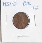 1951-D Lincoln Cent BIE Variety L2