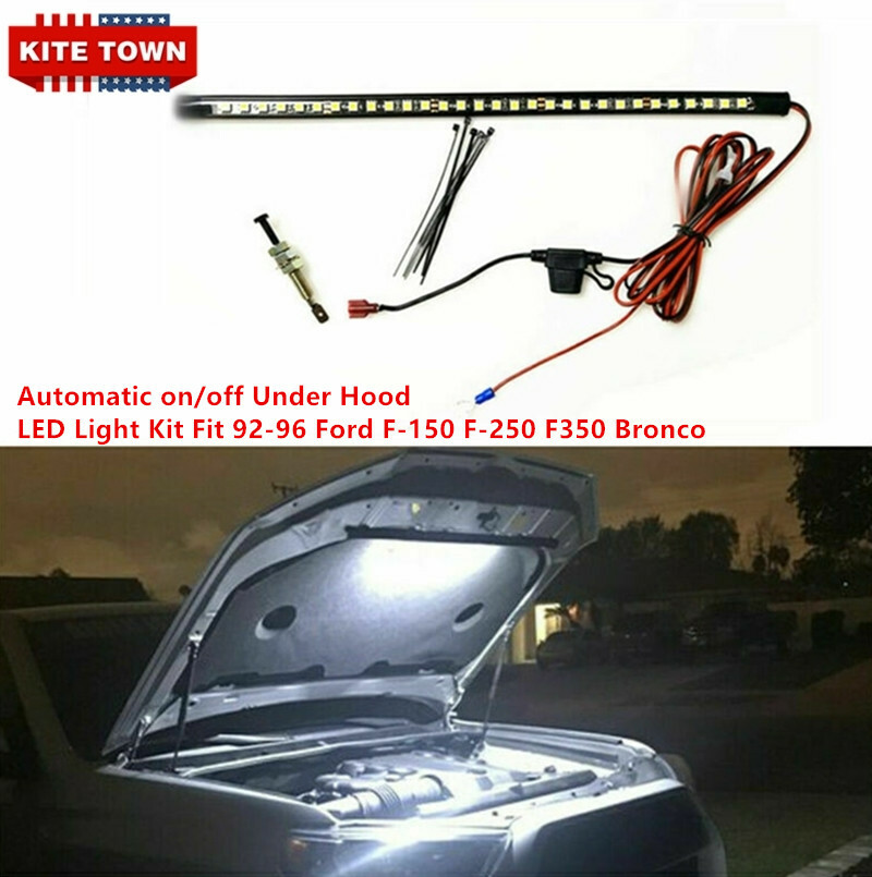 Automatic on/off Under Hood LED Light Kit Fit 9296 Ford F150 F250