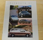 1991 Plymouth sales Brochure Laser Acclaim Sundance