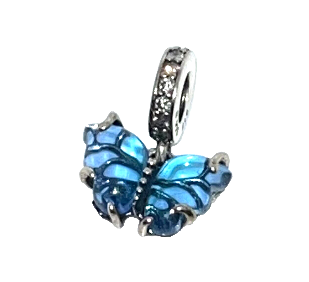 PANDORA Charm Sterling Silver ALE S925 BUTTERFLY MURANO DANGLE