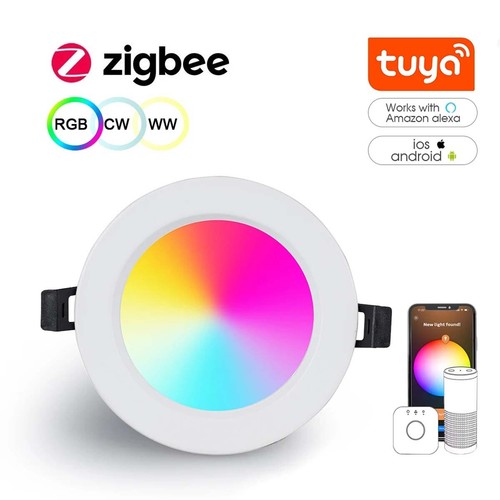10W/15W RGB LED Downlight Dimmable Cutout Smart BT Wifi Zigbee For Google Alexa - Picture 5 of 27